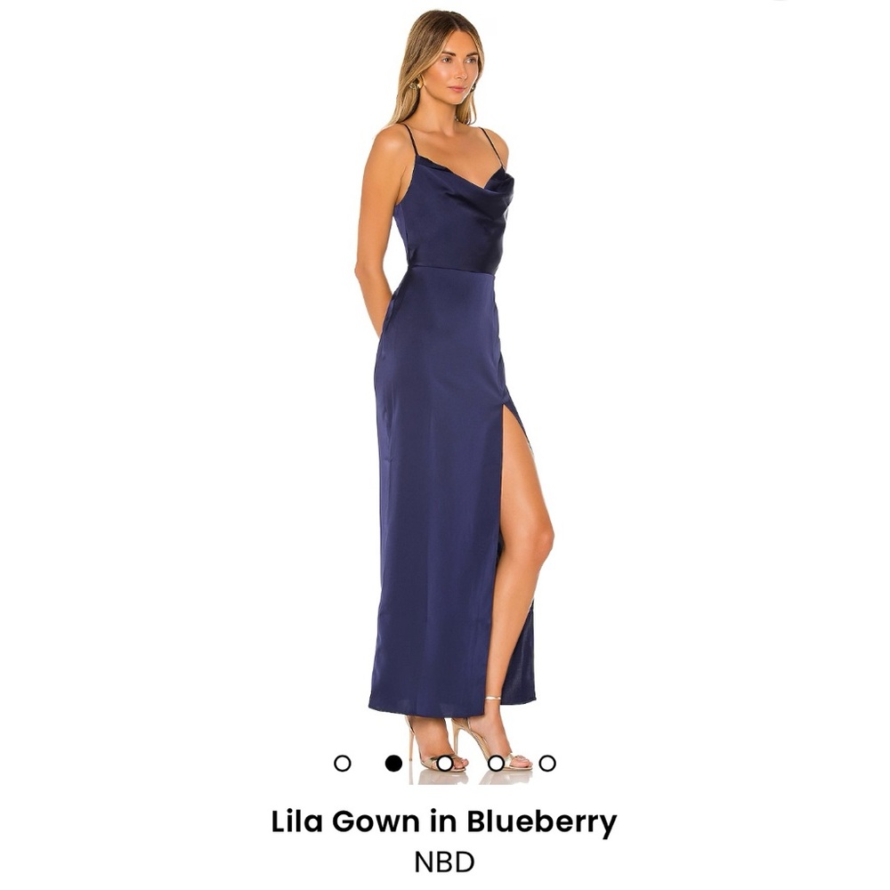 NBD Lila Gown in Blueberry. New with tags. - Picture 2 of 6